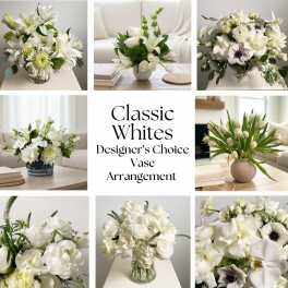 Classic Whites Designer's Choice Vase Arrangement