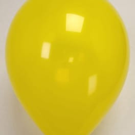 Single yellow balloon against a plain background