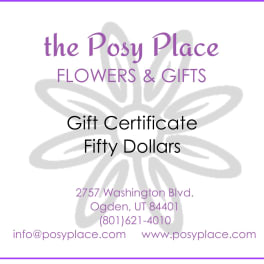 Gift certificate from The Posy Place Flowers & Gifts