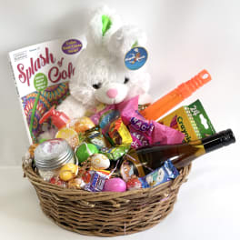Bunny Brings Wine Easter Basket
