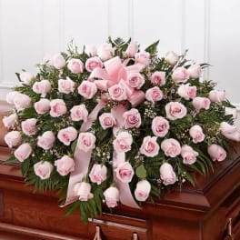 Pink Rose Casket Spray