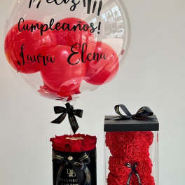 Personalized gift set - medium red