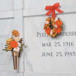 Urn Bouquet and Hanging Wreath