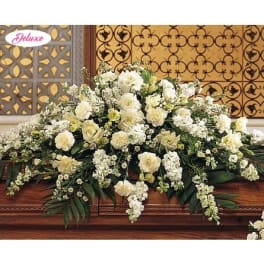 Pure White Casket Spray