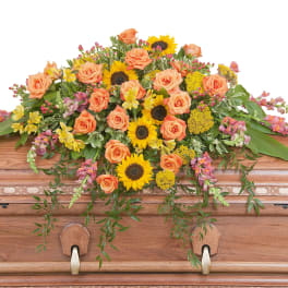 Heaven's Sunset Casket Spray