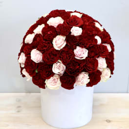 Red & Pink Roses Hat Box - WeHo