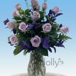 Classic Lavender Long-stem Rose Bouquet