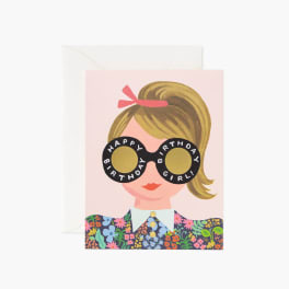 Blonde Birthday Girl Card
