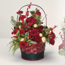 Red Holiday Basket