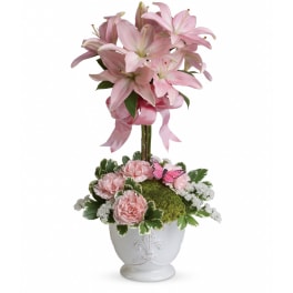 Teleflora's Blushing Lilies