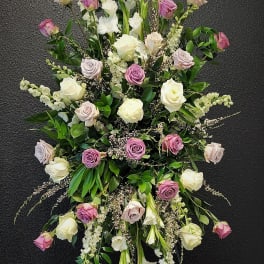 Lavender and White Sympathy Standing Spray