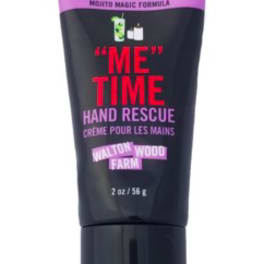 Black tube of hand cream with purple and red text