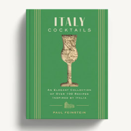 Green cocktail recipe book with a wine glass cutout on the cover
