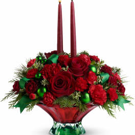 Teleflora's Joyful Christmas Centerpiece