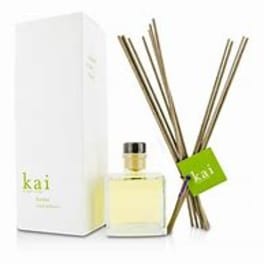 Perfume bottle with reed diffuser sticks and a white box