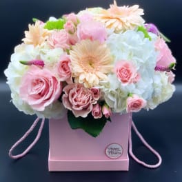 mix flowers in a box