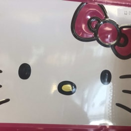 Hello Kitty pink tray with face graphic and bow