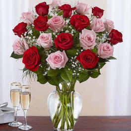 Pink & Red Rose Ultimate Elegance Bouquet