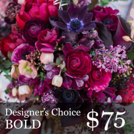 Bold bouquet of magenta and purple flowers