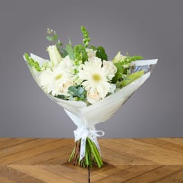 White Peace Wrap Bouquet