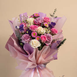 Blossom at dawn wrap bouquet