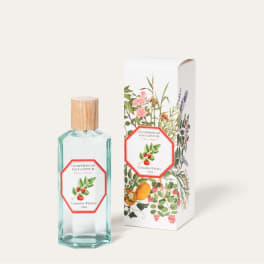 Tomato-scented perfume bottle with matching floral box