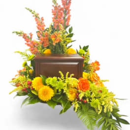 Summer Memories Memorial Urn (Wood Box)