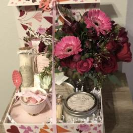 Gift Box with Flowers