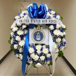 U.S. AIR FORCE WREATH WITH PLACARD AND BANNER [TT-ANCUSAF]