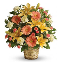 Soft Sentiments Basket Arrangement