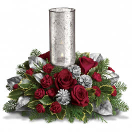 Teleflora's Silver Glow Centerpiece