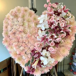 #159 Heart Shaped Funeral Wreath
