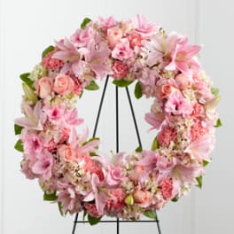 premium pink wreath