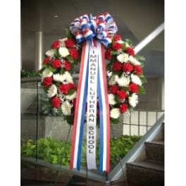 30 INCH RED WHITE AND BLUE WREATH [TT-ANC2]