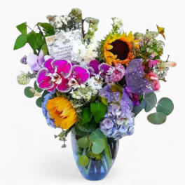 Designer's Choice Loose Style Tall Garden Bouquet | Haddonfield Delivery