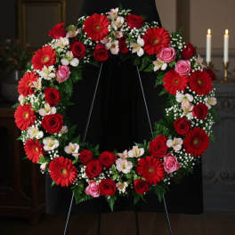 Gracious Blooming Garden Sympathy Wreath