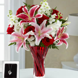 The FTD® Anniversary Rose Bouquet with Pendant