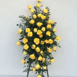 Yellow Rose Standing Spray