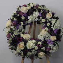 White and Purple Wreath