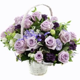 Lavender Rose Basket - 라벤더 장미 바구니