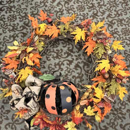 Halloween Pumkpkin Wreath