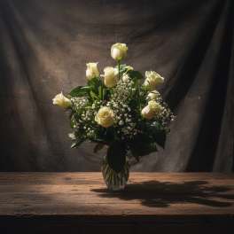 Elegant White Rose Dozen