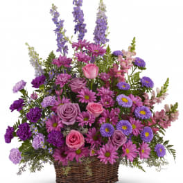 Gracious Lavender Basket (T235-1B)