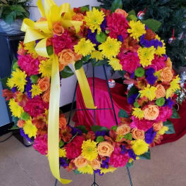 Tropical Standing Wreath