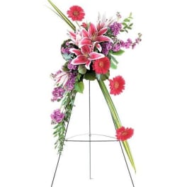 TF189-6 Stargazer Lily Gerbera Spray