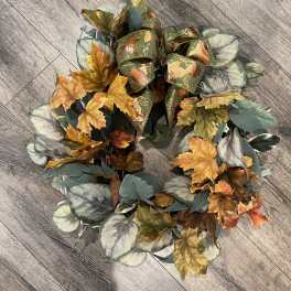 Gold & Sage Fall Wreath