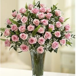 Three Dozen Pink Roses
