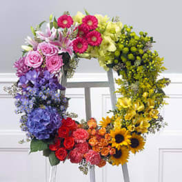 Rainbow Garden Wreath