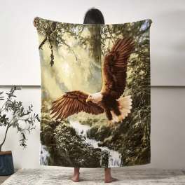 Eagle Plush Throw