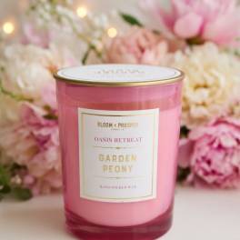 Garden Peony Hand Poured Wax Candle